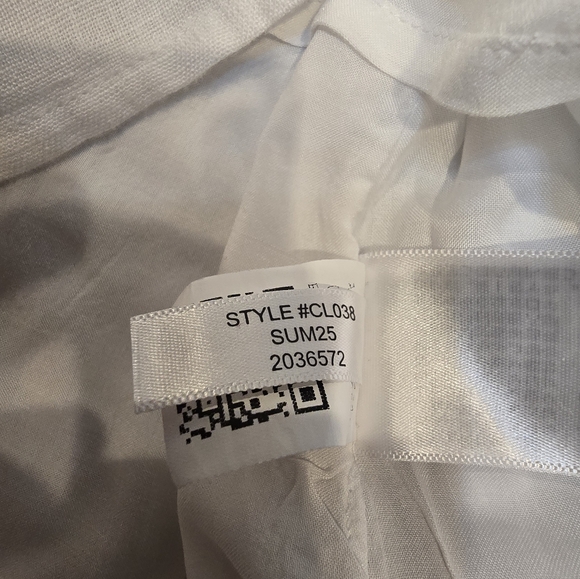 J.Crew Retail Cap-sleeve midi dress in linen White XXSP $178 - Picture 13 of 13